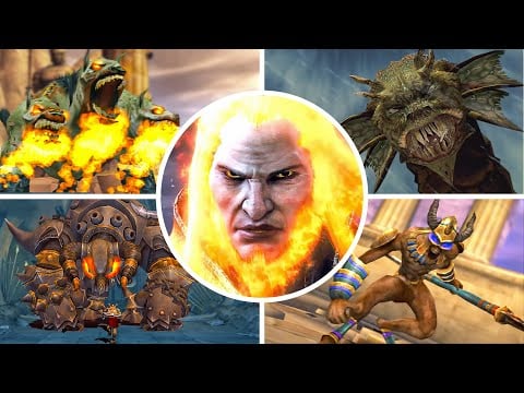 GOD OF WAR All Bosses + All Major Monsters [PCSX2 - PS2]