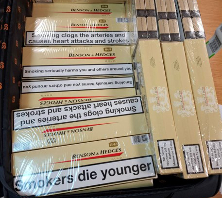 300 cartons of cigarettes confiscated on Christmas day