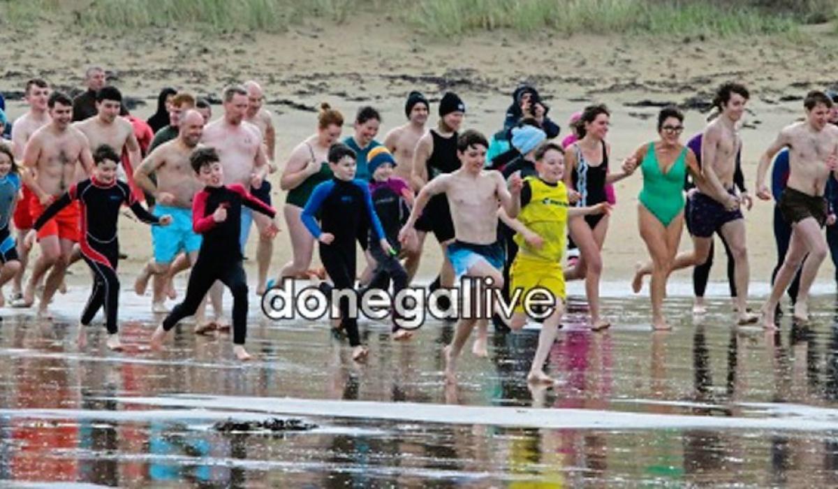 In pictures: Dunree Dip on New Year's Day in memory of Pat Lynch