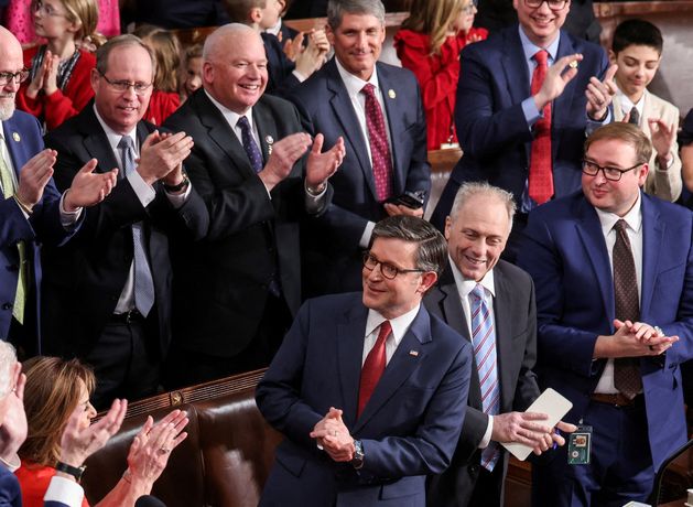 Dramatic scenes as Mike Johnson is re-elected US House of Representatives speaker as Republican rebels flip votes at last minute 