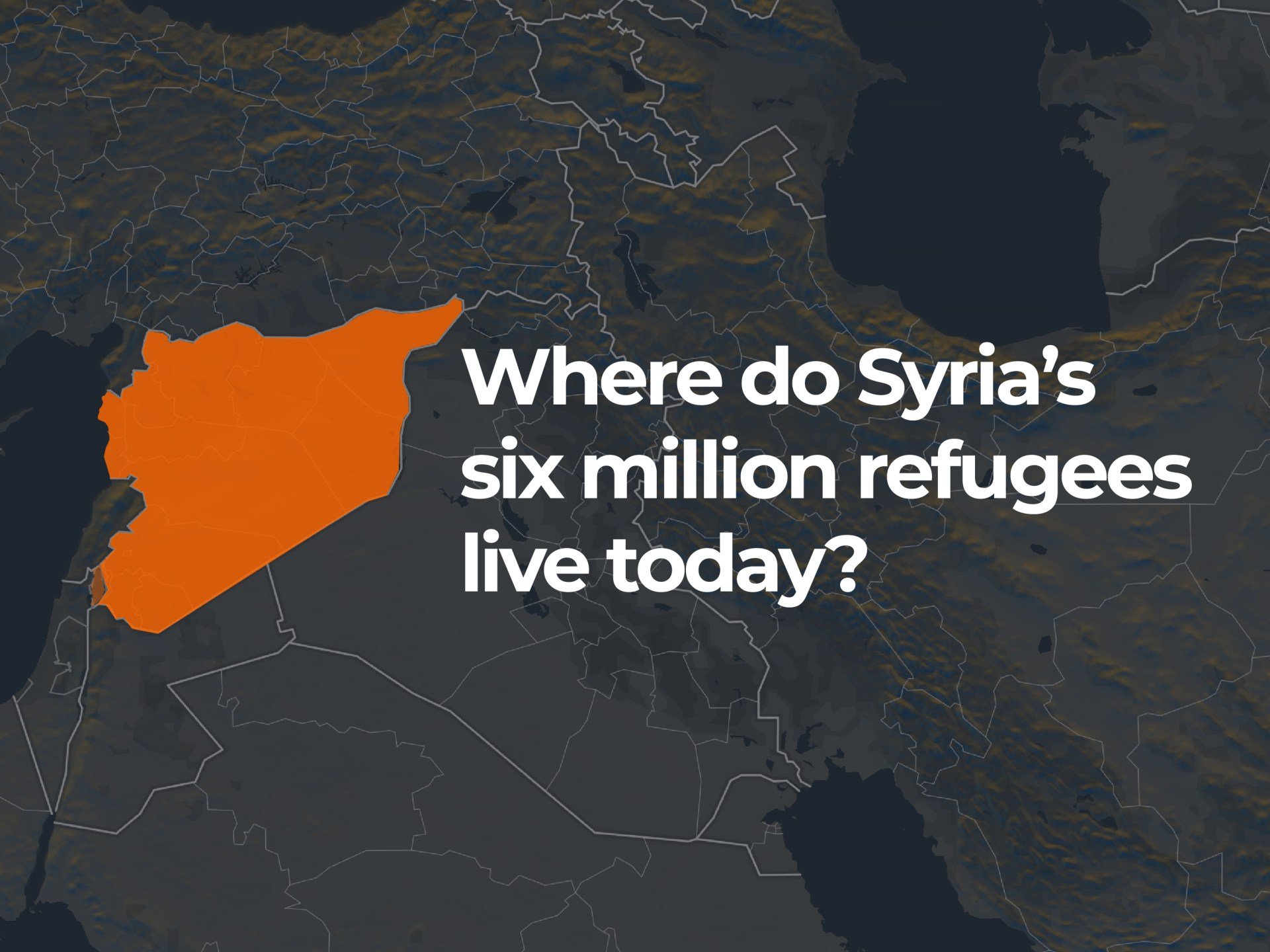 Where do six million Syrian refugees live today?