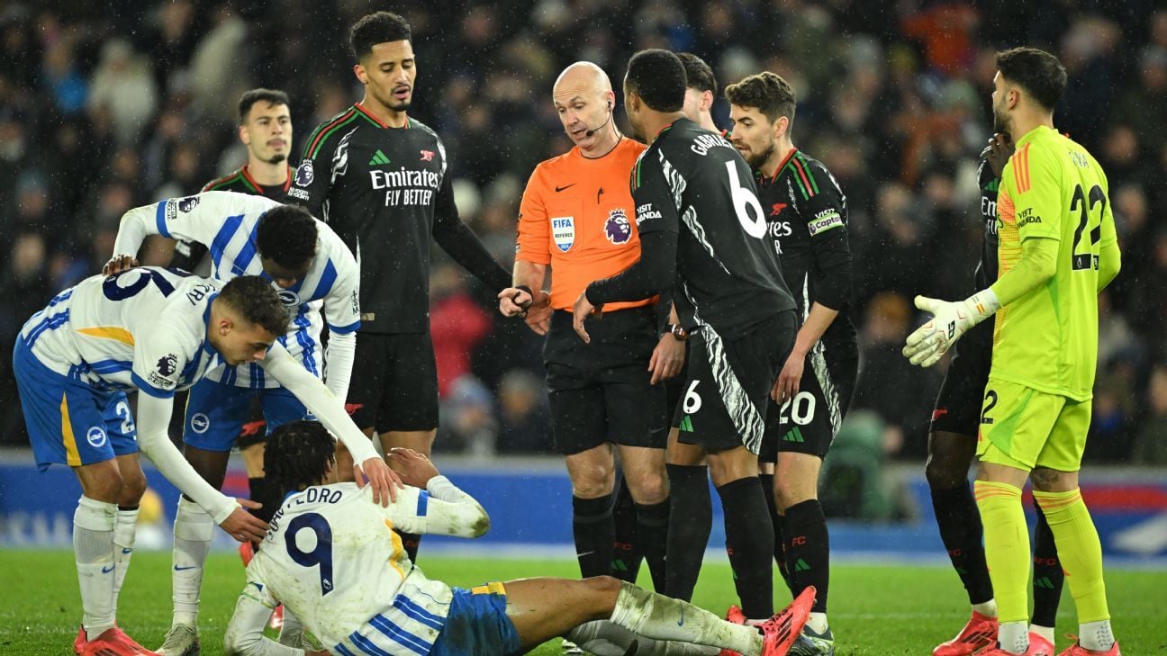 Arsenal's Mikel Arteta: 'Never seen' decision like Brighton penalty