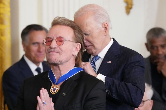 Beautiful day for Bono as Biden gives him US Medal of Freedom