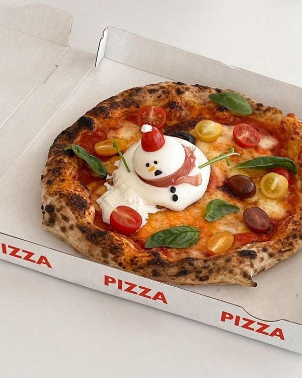 Melting Snowman Burrata Pizza