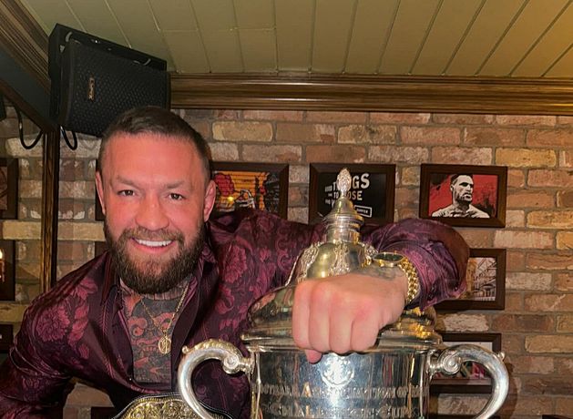 FAI Cup-winning club distances itself from Conor McGregor after he poses with trophy in his pub