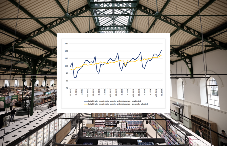 Bulgaria's Retail Trade Turnovers in November 2024 Grow both M/M and Y/Y