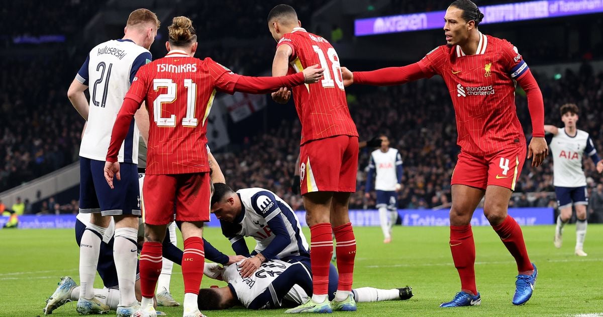 Worrying scenes as Liverpool v Tottenham paused following serious injury to Spurs player Rodrigo Bentancur