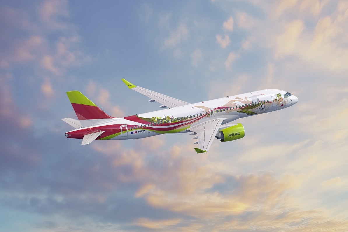 airBaltic shows off special design plane