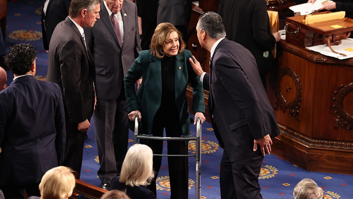 Fake Video Shared of Nancy Pelosi Falling While Using Walker on House Floor