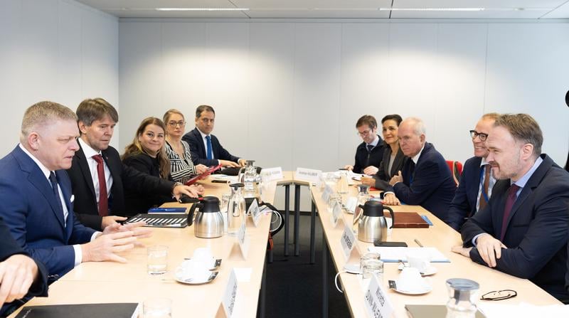 BELGIUM-BRUSSELS-SLOVAKIA-PM-EU-ENERGY COMMISSIONER-MEETING