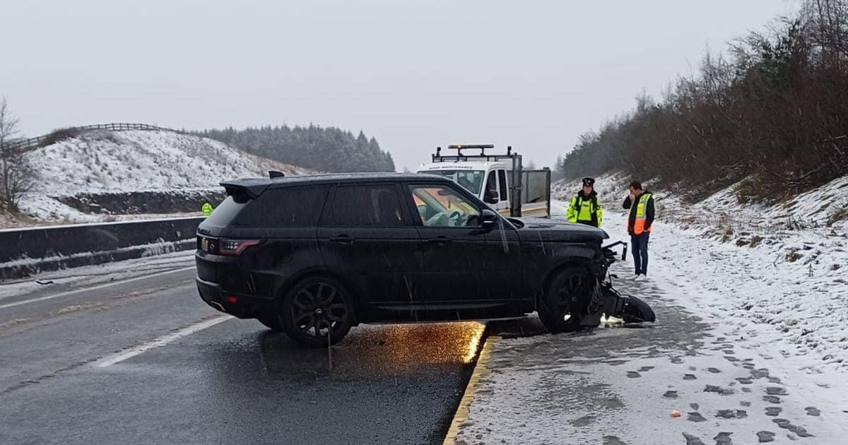 Galway motorist lucky to escape without injuries following M6 collision in snow