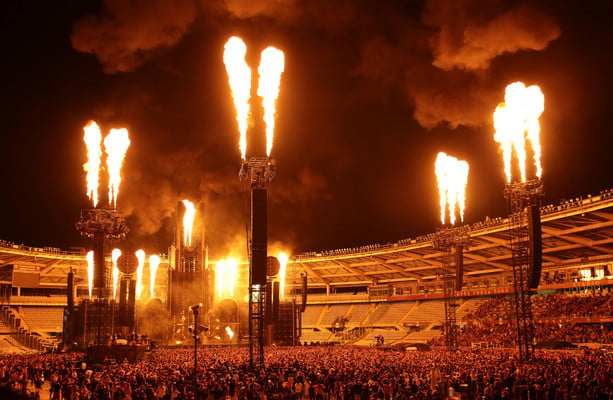 Did you hear loud music in Dublin last night? It was probably German heavy metal band Rammstein