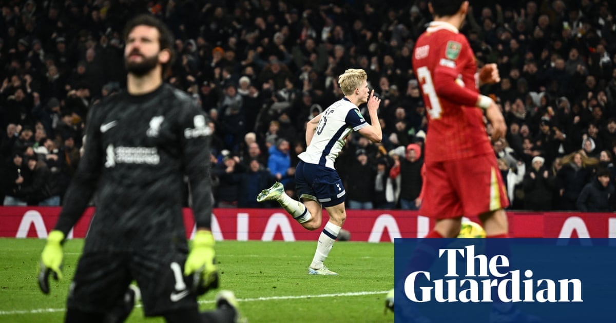 Bergvall gives Tottenham edge in Carabao Cup semi-final to fury of Liverpool