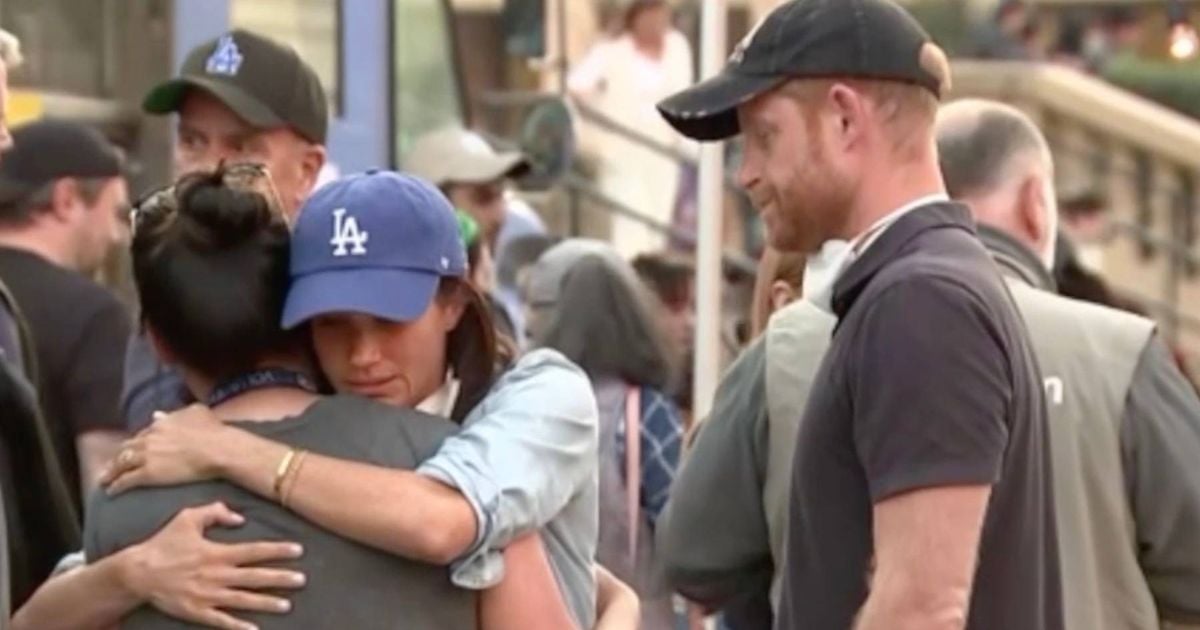 Emotional Harry and Meghan 'appear as US version of royals' in hugs with LA fire victims