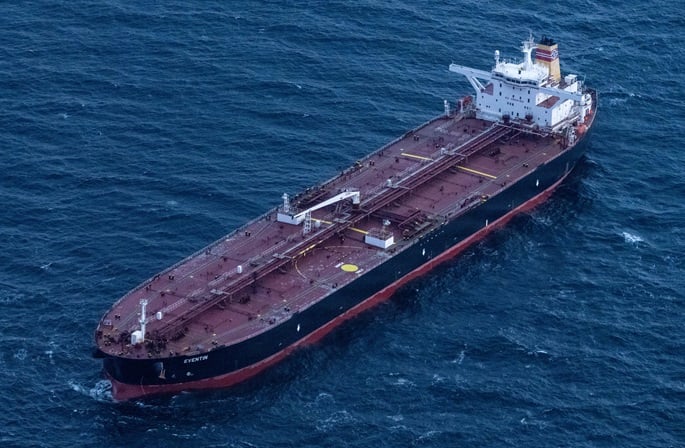 Disabled oil tanker adrift in Baltic Sea being towed eastwards