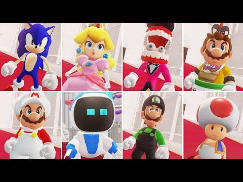 Super Mario Odyssey - All new Playable Characteres [2025] (HD)