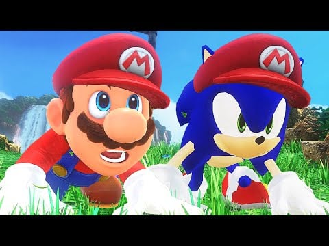 Super Mario Odyssey Vs Super Sonic Odyssey - Full Game Race Walkthrough (HD)