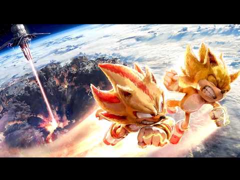 Sonic the Hedgehog 3 - Super Sonic &amp; Super Shadow Fighting Together [4K]