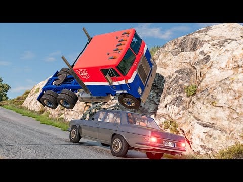 Cliff Drops #209 - BeamNG DRIVE | SmashChan